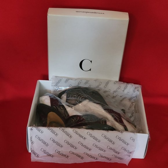 Caparros Black Lace High Heel Open Toe 9B Womens Shoes - Picture 3 of 13